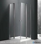 Rectangular Corner Frameless Clear Pivot Swing Salle de bain Douche