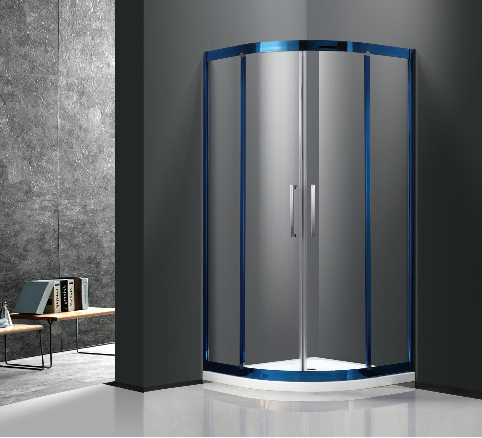 BXG-10-BL Luxury Noble Mysterious China Hot Sale Blue Framed Sliding Shower Door_副本.jpg
