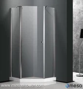 Corner Diamond Frameless Transparent Pivot Swing Salle de bain Douche