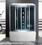 Chambre mixte de bain et de douche en coin autonome