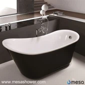 Baignoire en imbibé irrégulier noir irrégulier en acrylique