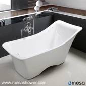 Baignoire autonome acrylique en forme irrégulière en Europe de style blanc