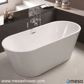 Baignoire en imitation acrylique autonome en forme ovale