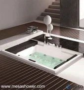 Luxe 2 deux personne Simple Style acrylique Whirlpool jets Massage goutte à bas prix vente chaude salle de bains baignoire