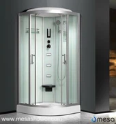 Cabine de douche en verre trempé de secteur avec siège et plateau