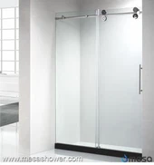 Porte de douche coulissante à motif simple Frameless Hot Design avec poignée