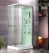 Salle de douche carrée en solitaire avec charnière simple Porte en verre