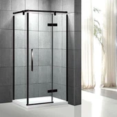 Cabine de douche carrée sans cadre à charnière de forme carrée