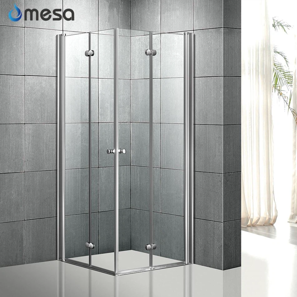 Clôture de douche de porte articulée de salle de bains
