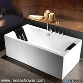 Design Simple Style moderne Prix bon marché Rectangulaire Autonome en trempage Whirlpool Baignoire en acrylique Baignoire