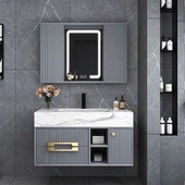 Vanité de salle de bain en bois moderne