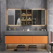Vanité de salle de bain en bois massif